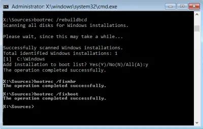 How to Rebuild the BCD in Windows .